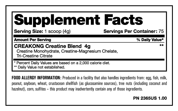 CREATINA CREAKONG MUTANT 300 GRS